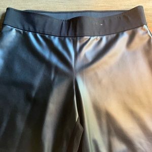 Ava viv black pleather leggings